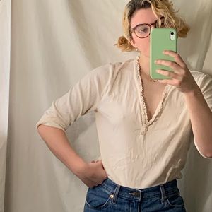 Cream Long sleeve shirt